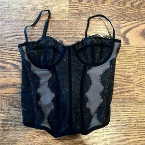 Urban outfitters black corset top